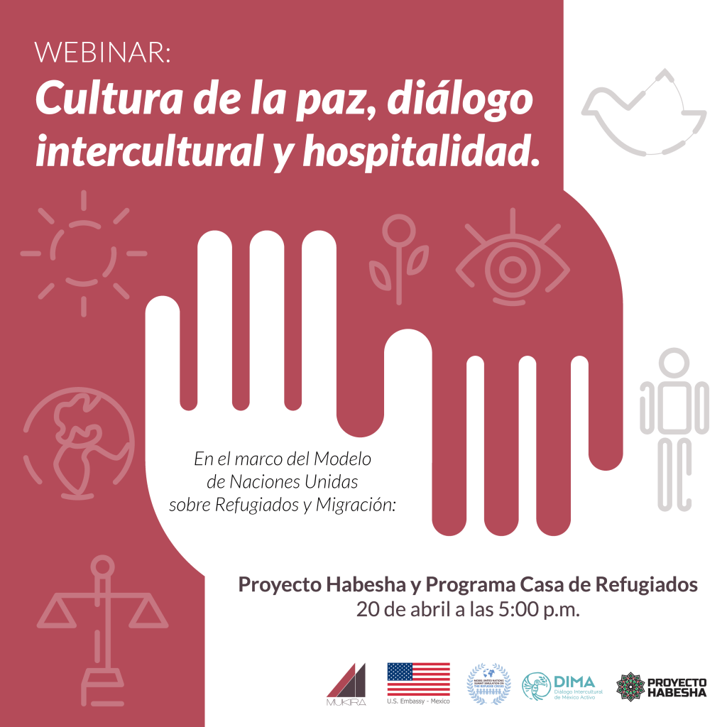 Los Invitamos a inscribirse en el Seminario Web, Cultura de la Paz, Diálogo Intercultural y&nbsp;Hospitalidad.